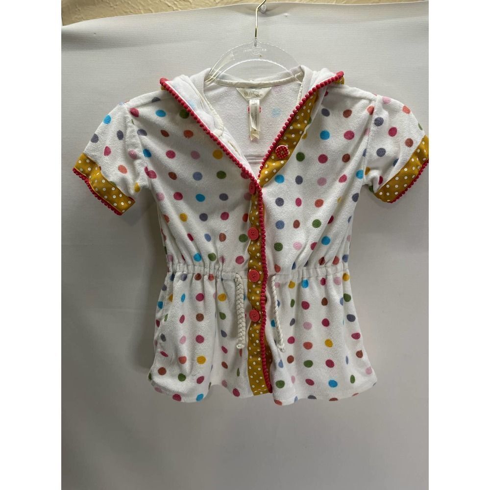 Matilda Jane Camp MJC Sunfish Cover Up Beachy Terry Cloth Button Up Size 4